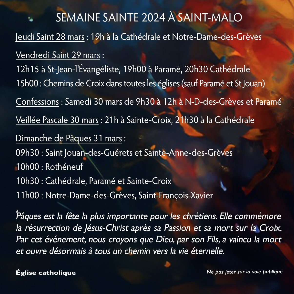 Lieux et horaires des messes - Paroisses de Saint-Malo